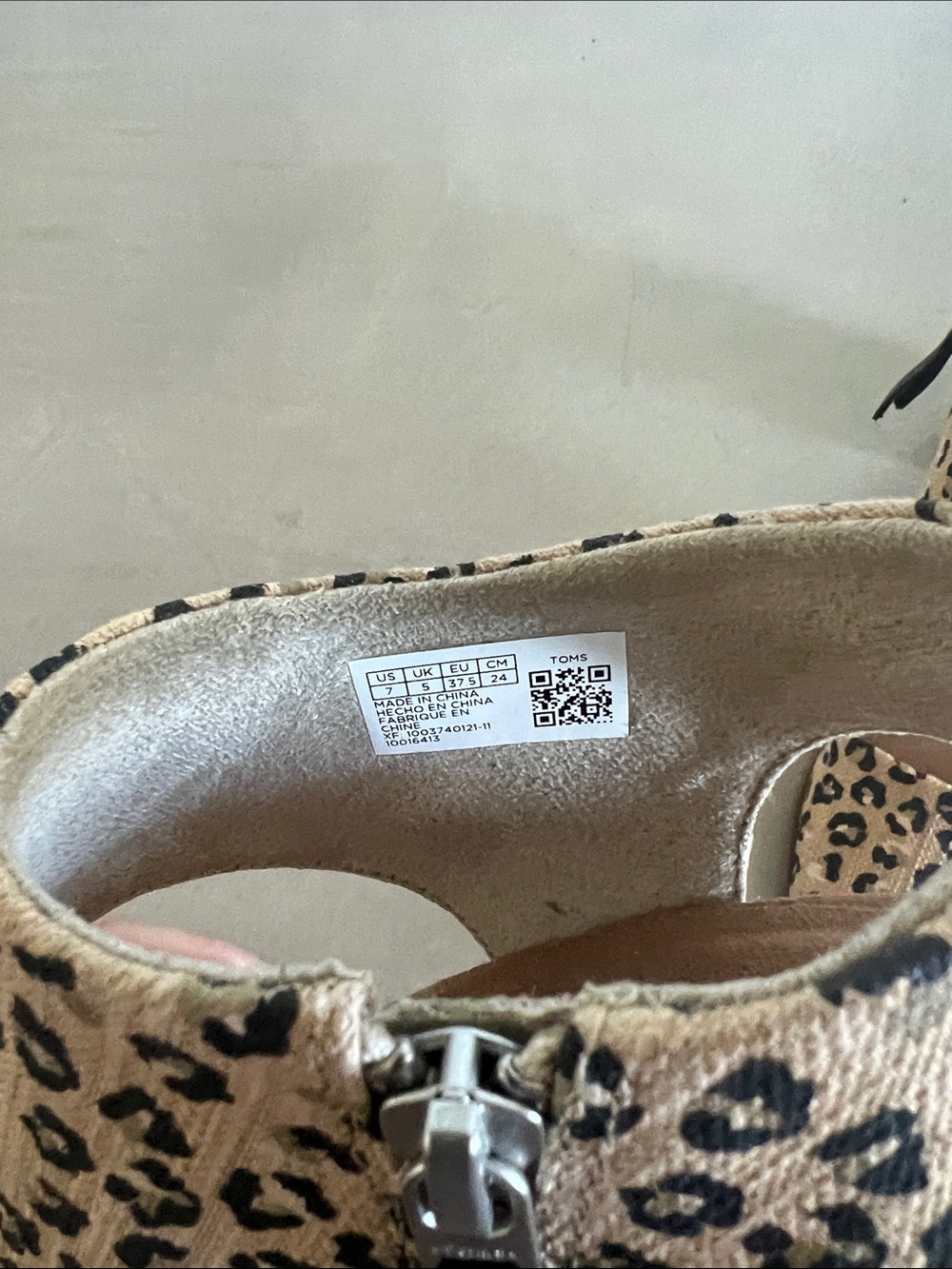 Toms Leopard Print Wedge Sandals - Brown/Black - Picture 4 of 6